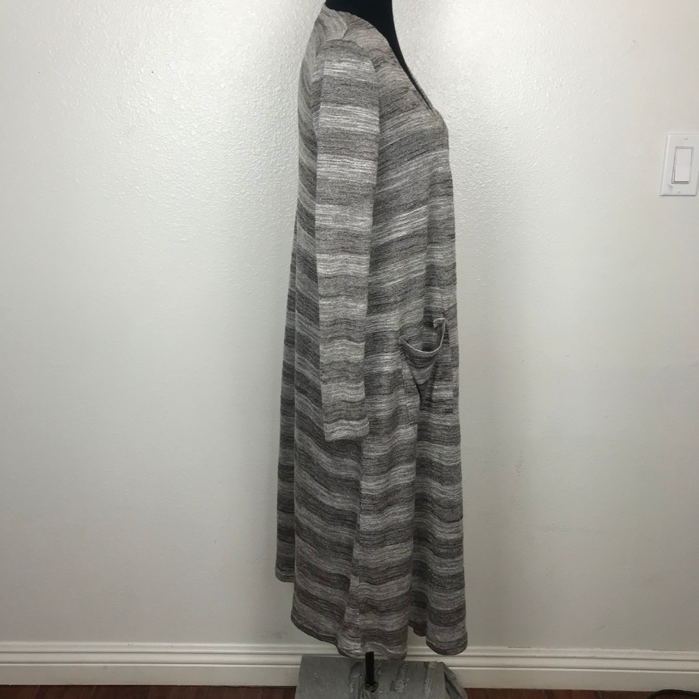 LuLaRoe Sarah Soft Beautiful Striped Duster - Picture 5 of 7